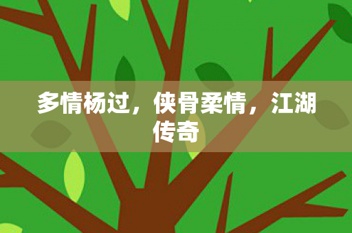 多情杨过,侠骨柔情,江湖传奇 多情杨过,侠骨柔情,江湖传奇