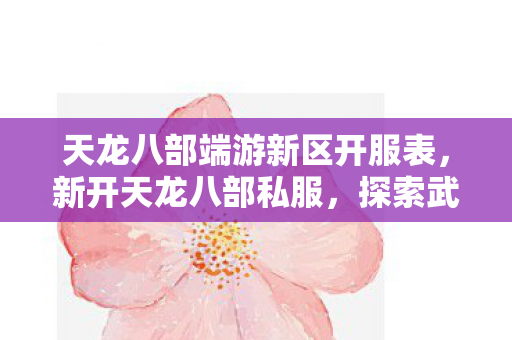 天龙八部端游新区开服表，新开天龙八部私服，探索武侠世界的全新旅程