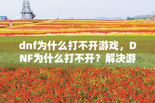dnf为什么打不开游戏，DNF为什么打不开？解决游戏无法启动的常见问题