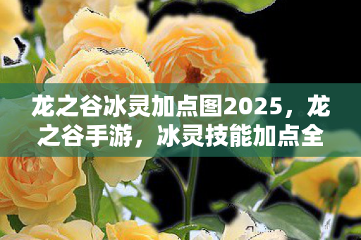 龙之谷冰灵加点图2025,龙之谷手游,冰灵技能加点全解析,打造最强输出! 龙之谷冰灵加点图2025,龙之谷手游,冰灵技能加点全解析,打造最强输出!