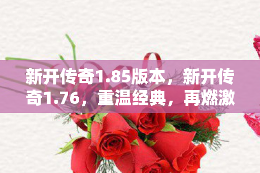 新开传奇1.85版本，新开传奇1.76，重温经典，再燃激情