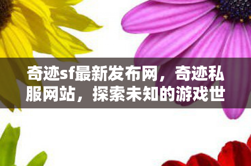 奇迹sf最新发布网，奇迹私服网站，探索未知的游戏世界