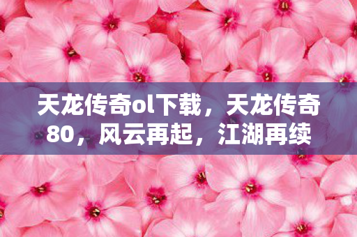 天龙传奇ol下载，天龙传奇80，风云再起，江湖再续