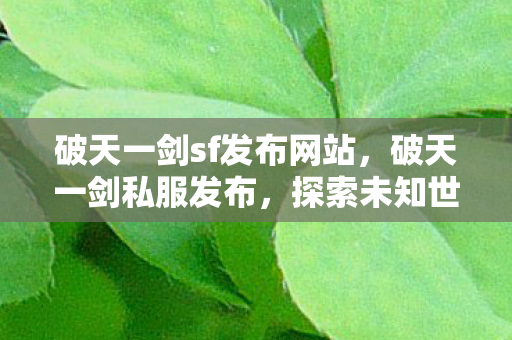 破天一剑sf发布网站，破天一剑私服发布，探索未知世界的冒险之旅