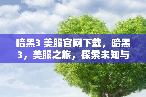 暗黑3 美服官网下载，暗黑3，美服之旅，探索未知与征服恐惧