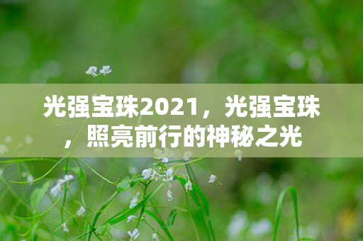 光强宝珠2021，光强宝珠，照亮前行的神秘之光