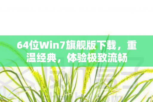 64位Win7旗舰版下载，重温经典，体验极致流畅