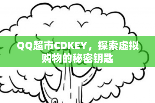 QQ超市CDKEY，探索虚拟购物的秘密钥匙