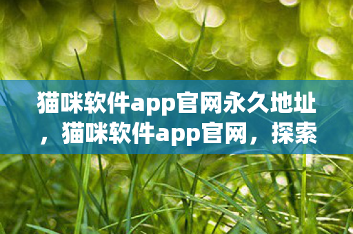 猫咪软件app官网永久地址，猫咪软件app官网，探索猫咪世界的奇妙之旅