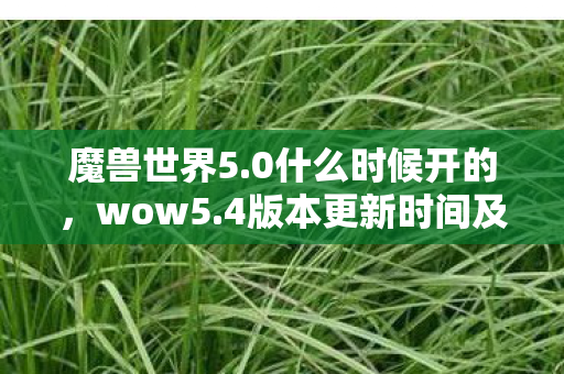 魔兽世界5.0什么时候开的，wow5.4版本更新时间及内容预测