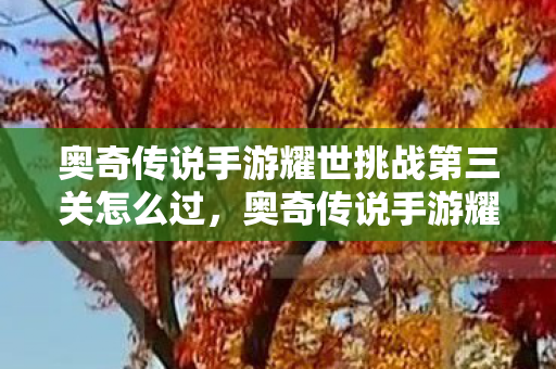 奥奇传说手游耀世挑战第三关怎么过，奥奇传说手游耀世挑战第三关攻略