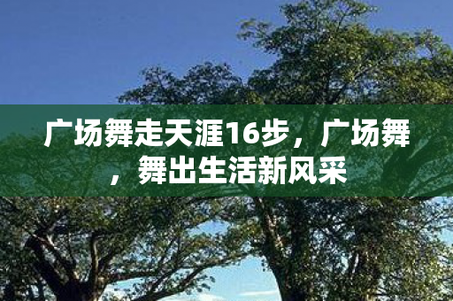 广场舞走天涯16步，广场舞，舞出生活新风采