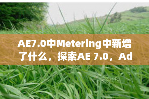AE7.0中Metering中新增了什么，探索AE 7.0，Adobe After Effects的全新里程碑