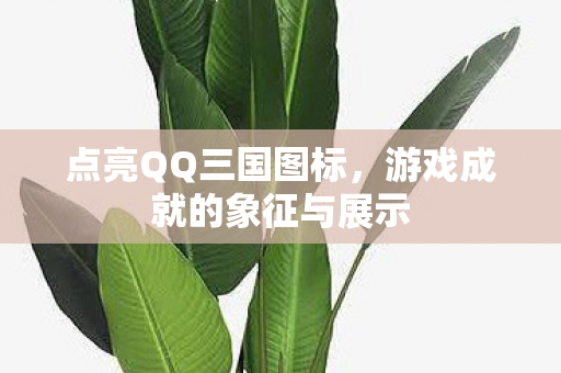 点亮QQ三国图标，游戏成就的象征与展示