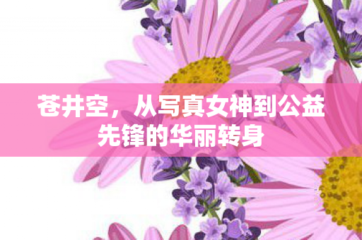 苍井空，从写真女神到公益先锋的华丽转身