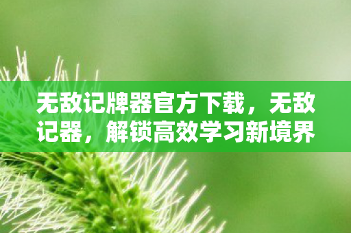 无敌记牌器官方下载,无敌记器,解锁高效学习新境界 无敌记牌器官方下载,无敌记器,解锁高效学习新境界