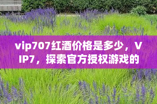 vip707红酒价格是多少，VIP7，探索官方授权游戏的独特魅力与优势