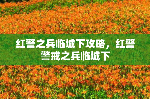 红警之兵临城下攻略，红警警戒之兵临城下