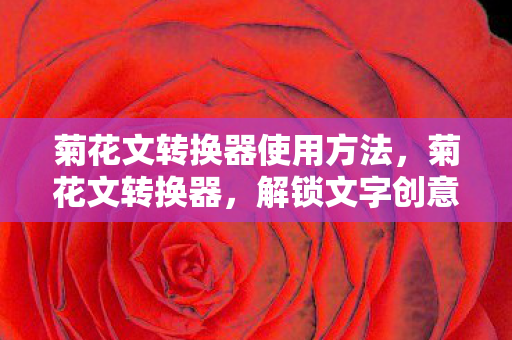 菊花文转换器使用方法，菊花文转换器，解锁文字创意的新奇工具