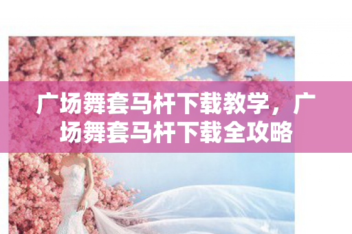 广场舞套马杆下载教学，广场舞套马杆下载全攻略