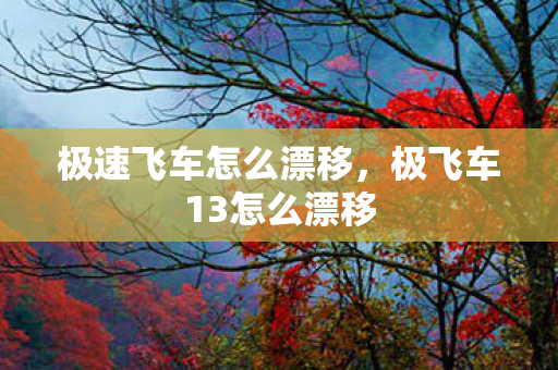 极速飞车怎么漂移，极飞车13怎么漂移