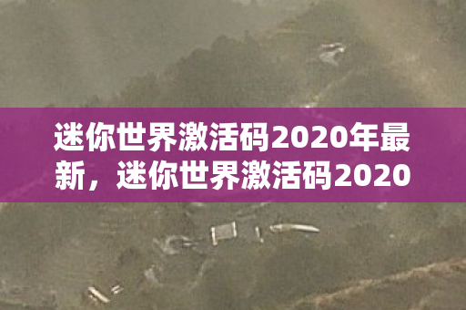 迷你世界激活码2020年最新，迷你世界激活码2020年，探索无限创意的奇妙之旅