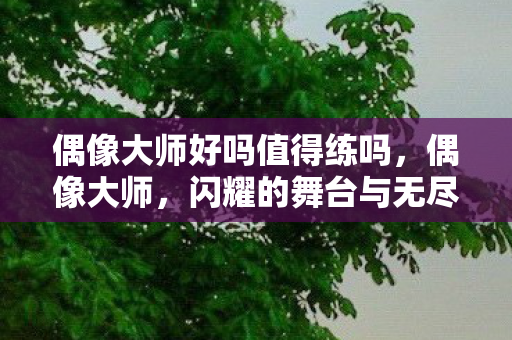 偶像大师好吗值得练吗，偶像大师，闪耀的舞台与无尽的魅力