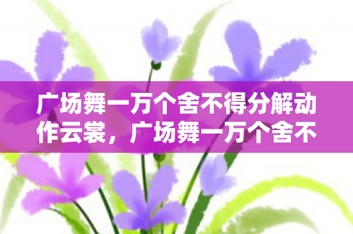 广场舞一万个舍不得分解动作云裳，广场舞一万个舍不得分解动作详解