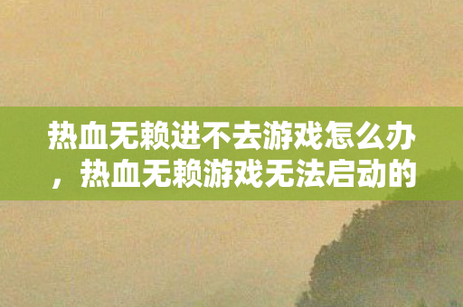 热血无赖进不去游戏怎么办，热血无赖游戏无法启动的解决方法