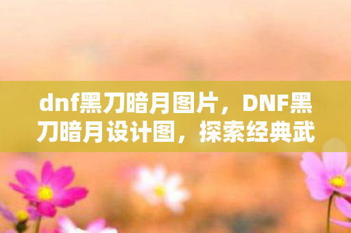dnf黑刀暗月图片，DNF黑刀暗月设计图，探索经典武器的设计奥秘