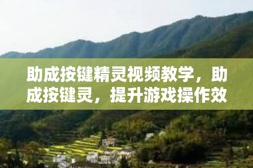 助成按键精灵视频教学，助成按键灵，提升游戏操作效率的神器
