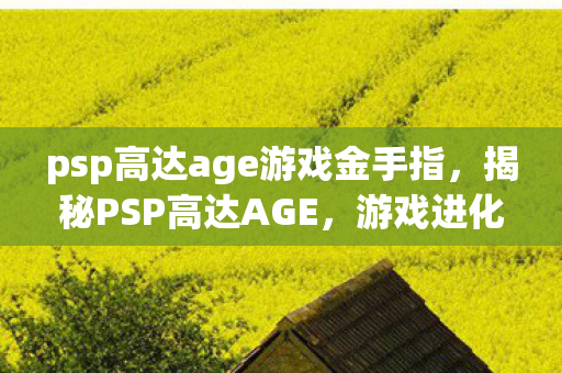 psp高达age游戏金手指，揭秘PSP高达AGE，游戏进化与玩家社区的互动