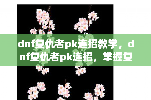 dnf复仇者pk连招教学，dnf复仇者pk连招，掌握复仇者的战斗艺术