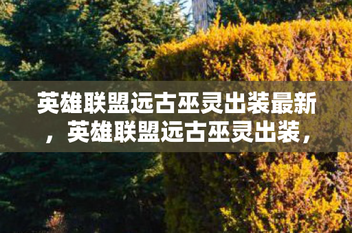 英雄联盟远古巫灵出装最新，英雄联盟远古巫灵出装，掌控法术的极致策略