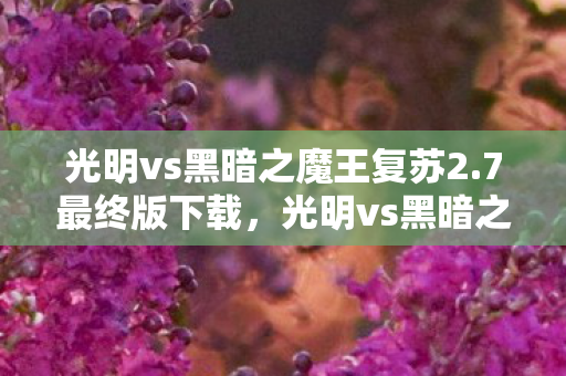 光明vs黑暗之魔王复苏2.7最终版下载，光明vs黑暗之魔王复苏2.7最终版，一场史诗般的冒险对决