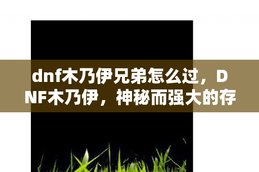 dnf木乃伊兄弟怎么过，DNF木乃伊，神秘而强大的存在