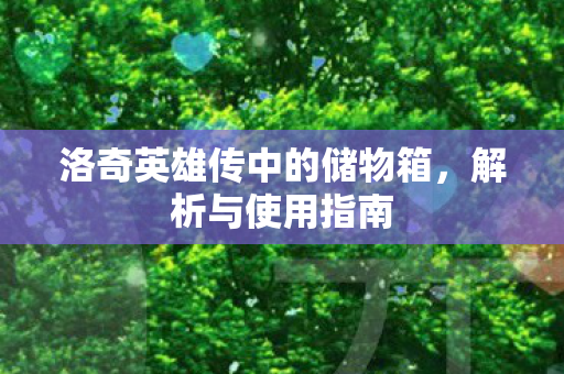 洛奇英雄传中的储物箱，解析与使用指南