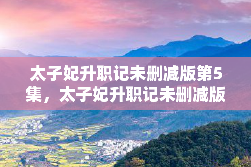 太子妃升职记未删减版第5集，太子妃升职记未删减版，宫廷权谋与情感纠葛的极致演绎