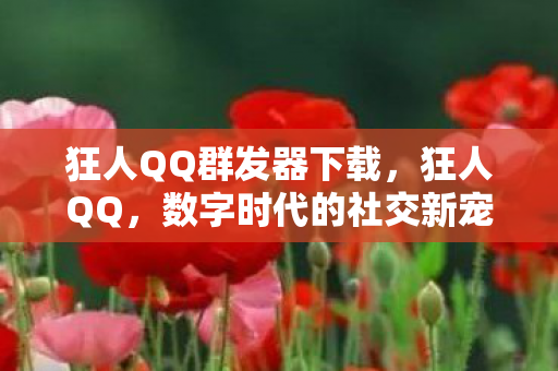 狂人QQ群发器下载,狂人QQ,数字时代的社交新宠 狂人QQ群发器下载,狂人QQ,数字时代的社交新宠