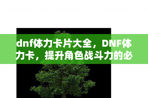 dnf体力卡片大全，DNF体力卡，提升角色战斗力的必备神器