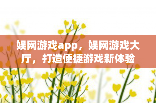娱网游戏app，娱网游戏大厅，打造便捷游戏新体验