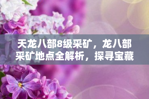天龙八部8级采矿，龙八部采矿地点全解析，探寻宝藏的奥秘
