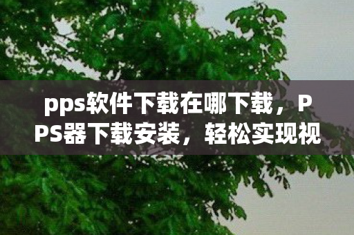 pps软件下载在哪下载，PPS器下载安装，轻松实现视频播放的便捷途径
