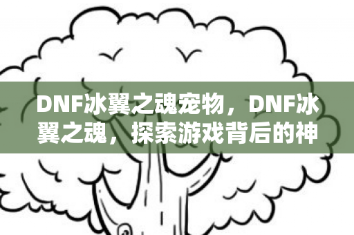 DNF冰翼之魂宠物，DNF冰翼之魂，探索游戏背后的神秘力量