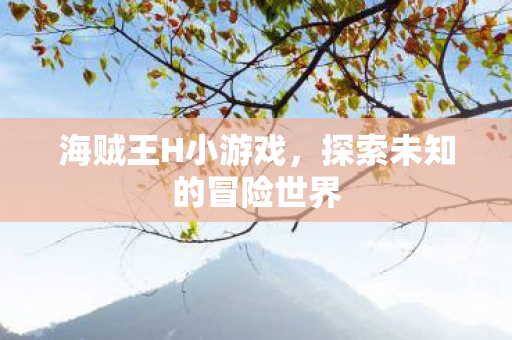 海贼王H小游戏,探索未知的冒险世界 海贼王H小游戏,探索未知的冒险世界
