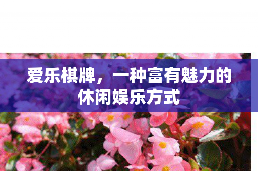 爱乐棋牌，一种富有魅力的休闲娱乐方式