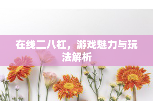 在线二八杠，游戏魅力与玩法解析