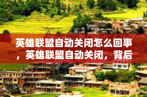 英雄联盟自动关闭怎么回事，英雄联盟自动关闭，背后的原因与玩家应对策略