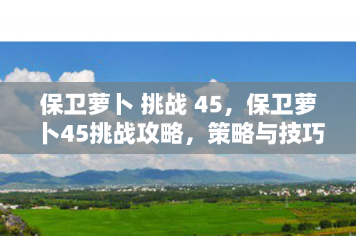 保卫萝卜 挑战 45，保卫萝卜45挑战攻略，策略与技巧