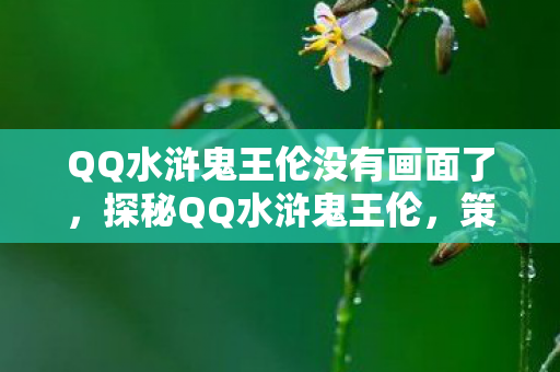 QQ水浒鬼王伦没有画面了，探秘QQ水浒鬼王伦，策略与勇气的较量
